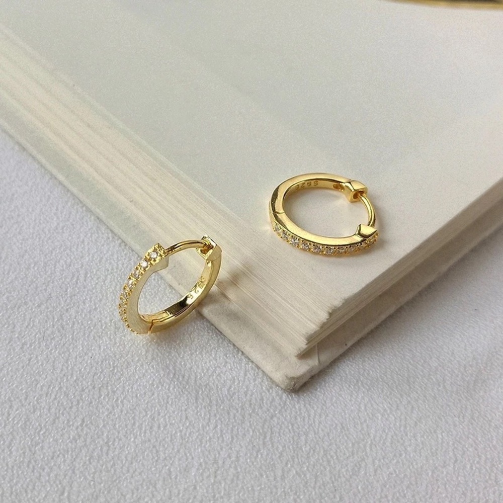18k Plated Gold Hoop Earrings